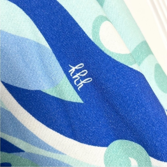 NWT HILL HOUSE Psychedelic Wave Print Fleece Zip‎ Up Hooded Sweatshirt S - Picture 10 of 13